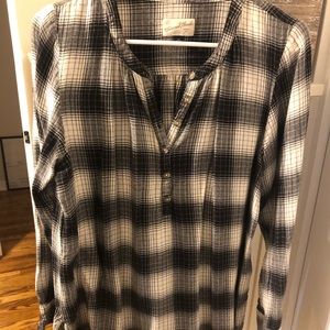 Black and white plaid tunic